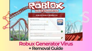 Robux Generator Virus  How to Remove It Secure Your Device [upl. by Novat818]