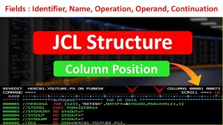 Overview of JCL Structure Columns Fields and their Roles  Mainframe JCL Tutorials  StudyStool [upl. by Michiko]