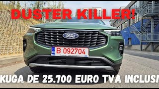 Test Drive cu noul Ford Kuga facelift 15 Turbo Dragon 186 CP AT8 2024 cu pret de 25700 euro cu TVA [upl. by Graeme]