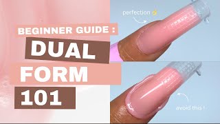 💅DUAL FORM 101 Beginner Guide Poly Nail Gel Nails CC [upl. by Senilec]