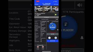 Copart Live auction BMW X6 [upl. by Maurreen]