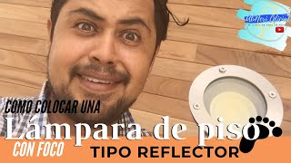 Como colocar una Lámpara de piso con foco de reflector Tecno Lite [upl. by Imit]