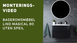 Monteringsveiledning  Lind Magical 80 sort baderomsmøbel [upl. by Leiad]