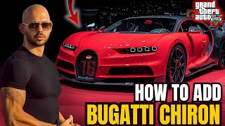 How to Install Bugatti in GTA 5  Bugatti Chiron  AddOnOIV   CARS MODS  GTA 5 MODDING [upl. by Aekan]