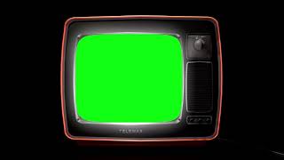 Green Screen Retro TV set Full HD Free download stock footage Old TV effect chroma key [upl. by Leitao]