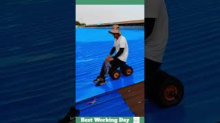 Best working day 1288 Roof waterproofing process with selfadhesive waterproofing membrane [upl. by Galina]