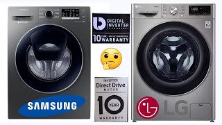 مقارنة غسالة Samsung Digital inverter Ecobubble مع غسالة LG direct drive من هي الأفضل 🤔 [upl. by Oiled747]