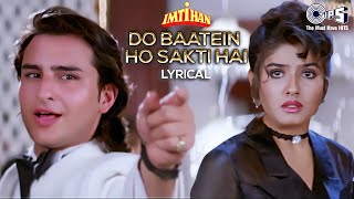 Do Baatein Ho Sakti Hai Sanam Tere Inkaar Ki  Lyrical  Imtihan  Kumar Sanu  90s Hits [upl. by Ennaesor312]