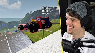 Hoe ver springt Max Verstappens auto van een schans [upl. by Auqinu747]