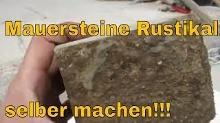 Mauersteine Ziegelsteine Rustikal selber machen mit einfacher Holzform Steine gießen Anleitung I [upl. by Haines]