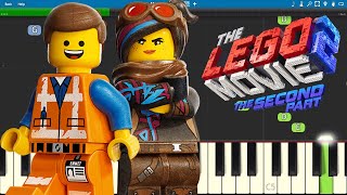 LEGO Movie 2  Catchy Song  EASY Piano Tutorial [upl. by Wilhide]