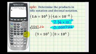 Example Multiply Numbers in Scientific Notation on the TI84 [upl. by Court]