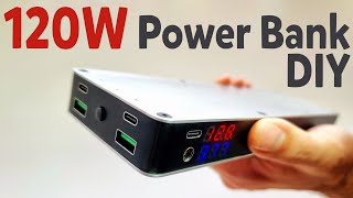 How to make Super 20000 mAh Power Bank 120W  DIY fast charge Power Bank [upl. by Eimmak118]