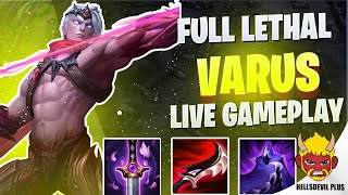 FULL LETHALITY ONESHOT VARUS  BIG DAMAGE  Wild Rift HellsDevil Plus Gameplay [upl. by Fernanda939]