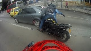 accidente de moto en bogota [upl. by Anileve]