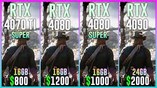 RTX 4070 TI SUPER vs RTX 4080 vs RTX 4080 SUPER vs RTX 4090  Test in 20 Games [upl. by Ainatnas558]