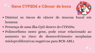 ID 957 Análise do polimorfismo no gene CYP2D6 em pacientes com carcinoma espinocelular de boca [upl. by Slifka780]