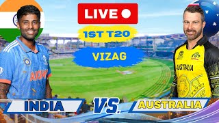 Live India vs Australia 1st T20 Match Live Score amp Commentary  Live Cricket Today IND vs AUS [upl. by Adiela]