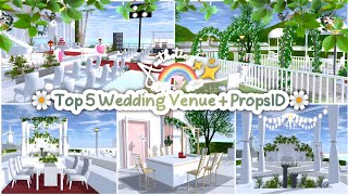 Top 5 Wedding Venue  PropsID✨🌼 Aesthetic  Sakura School Simulator [upl. by Barny]