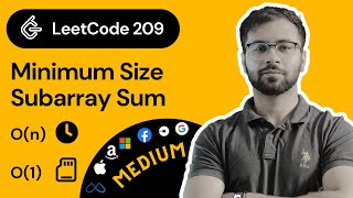 LeetCode 209  Minimum Size Subarray Sum [upl. by Adnir]