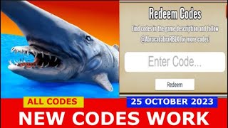 NEW UPDATE CODES HALLOWEEN SharkBite 2 ROBLOX  ALL CODES  26 OCTOBER 2023 [upl. by Ahsot]