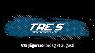 Speltips V75 Jägersro  31 augusti  jackpott [upl. by Nolak]