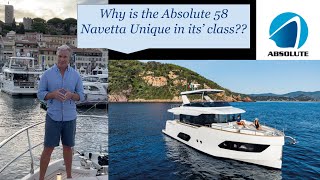 Florida Absolute Yacht Navetta 58 For Sale See the Main Salon  Text FL Yacht Broker 5612851212 [upl. by Eicram]