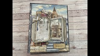 STAMPERIA VINTAGE LIBRARY TUTORIAL ALBUM PT 1  SHELLIE GEIGLE JS HOBBIES AND CRAFTS [upl. by Noryak768]