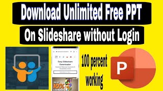 How to download ppt from slideshare  How to download ppt from slideshare without login [upl. by Irakab]