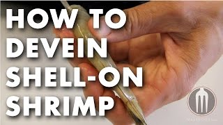 How to Devein ShellOn Shrimp Tutorial Video [upl. by Naahsar]