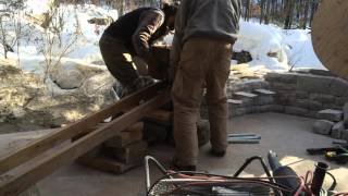 Moving Large Granite Blocks Up Onto Our Dry Stone Wall [upl. by Rothwell244]