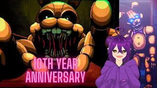 NEW 10TH ANNIVERSARY FNAF GAME TRAILER Vtuber Reacts to Into the Pit Trailer [upl. by Tebasile]