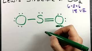 Lewis Structure of SO2 sulfur dioxide [upl. by Michaeline587]