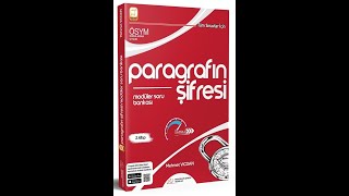 Paragrafın Şifresi ÖSYM nin Yaptığı Tüm Sınavlar için Paragrafın Şifresi Modüler Soru Banksaı [upl. by Elleined]