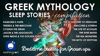 Bedtime Sleep Stories  💙 7 HRS Greek Mythology Stories Compilation 🔥  Famous Greek Myths [upl. by Adnawahs]