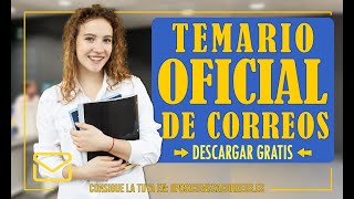 TEMARIO OFICIAL DE CORREOS 2024 GRATIS PARA DESCARGAR [upl. by Elbys434]