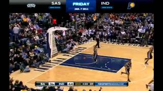 Tyler Hansbrough 1011 Highlights Pacers vs Spurs [upl. by Handal830]