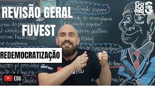 HISTÓRIA DO BRASIL REDEMOCRATIZAÇÃO FUVEST DIRETAS JÁ [upl. by Acissey]