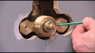 Concealed shower valve  Thermostatic cartridge brass maintenance replacement and calibration [upl. by Rox609]