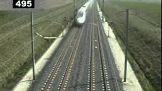 The worlds fastest train Circling a 5748 KM  H TGV [upl. by Rolan]