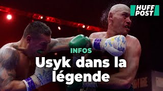 Boxe  Fury très amer après la victoire dUsyk qui entre dans la légende [upl. by Ainit]