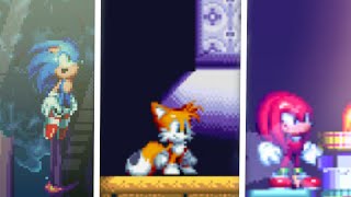 Modern Sonic Mania restyled Demo V01 Tails amp Knuckles update in Sonic 3 Air [upl. by Wesla]