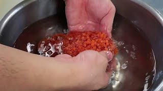 How To clean Red Caviar ★ Salmon Caviar ★ Easy way to Clean Caviar [upl. by Tristam257]