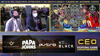 CEO 2022 BBCF GRAND FINALS  STARTGG MONARCH vs RYO [upl. by Akemal]