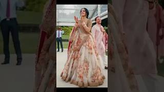 Beautiful organza lehenga design🙂 for bride to be💞 organza lehenga bridal youtube shorts [upl. by Asiulairam375]