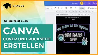Abizeitung Cover amp Rückseite in Canva erstellen  Céline erklärt es euch [upl. by Bronez]