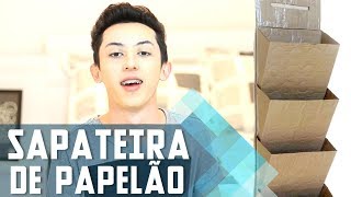 DIY  COMO FAZER CAIXA ORGANIZADORA COM PAPELÃO  IDEIA 9 [upl. by Noryak772]