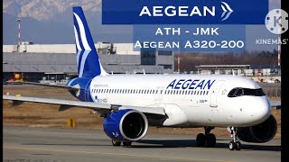 Flight report  Athens ATH to Mykonos JMK Aegean A320200  Economy Class [upl. by Efrem]