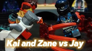 Kai and Zane vs Evil Jay  ninjago dragon rising season 2 stop motion [upl. by Mencher]