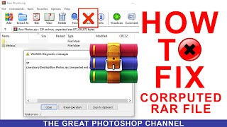 How To Fix Damage Or Corrupted WinRAR Or Zip Files  Unexpected End Of Archive Error [upl. by Aihsyt]